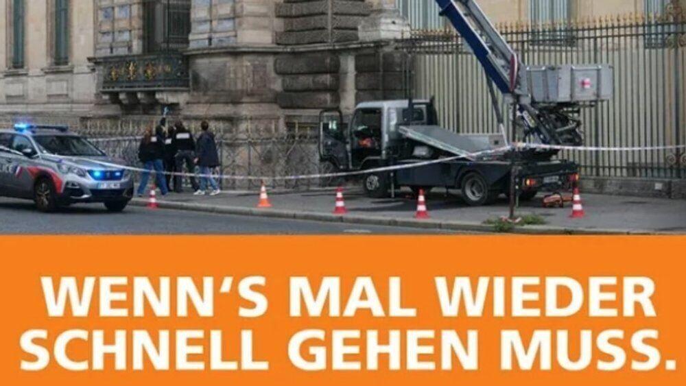 Louvre robbery: German company goes viral with advertising post